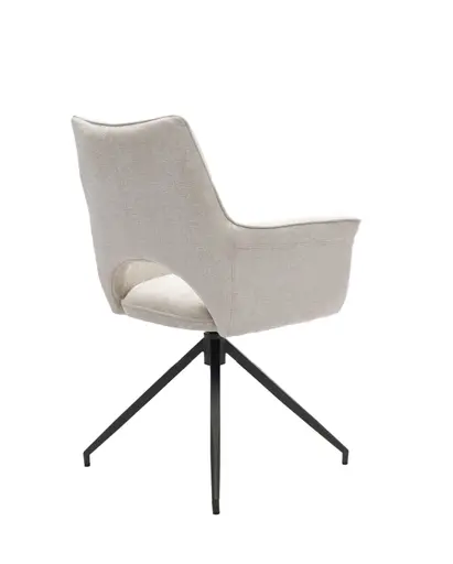 Armlehnstuhl MALEEN - drehbar, Stoff, Beige