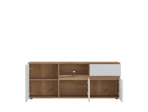 TV-Board- Eiche Dekor, Hellgrau