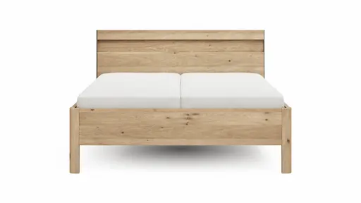Bett Viana - Liegefläche ca. 160x200 cm, Furnier, Balkeneiche