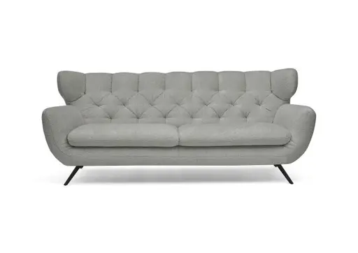 Sofa CHIRA - 3-Sitzer, Stoff, Hellgrau