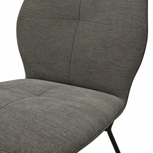 Stuhl Dinner - Stoff, Dunkelbraun