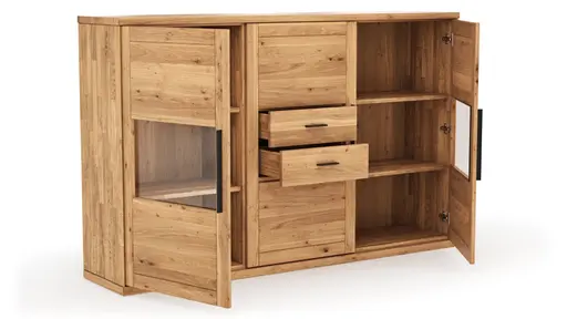 Highboard Faro 6.0 - Wildeiche massiv, natur, geölt