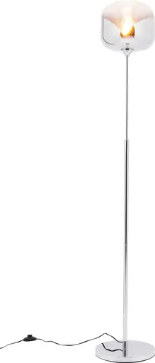 Stehleuchte- DH ca. 25x160 cm, Stahl, Verchromt, Silberfarben