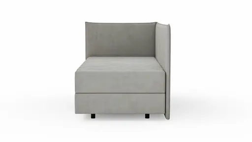 Polsterliege Evora - Liegefläche ca. 90x200 cm, Stoff, Hellgrau