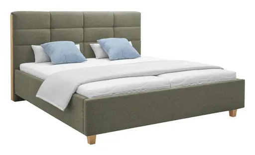 Polsterbett EM Maribor - Liegefläche ca. 180x200 cm, Stoff, grün