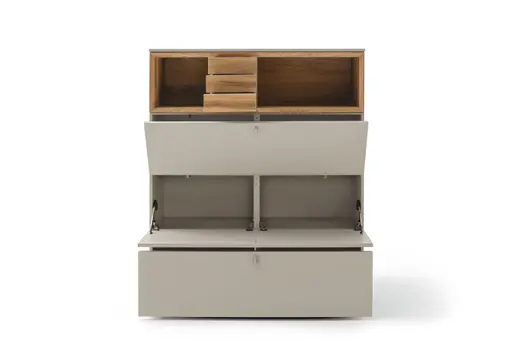 Highboard - Lack Steingrau