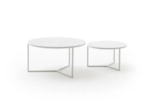 Couchtisch Joan 6 - LBH ca. 58x58x33 cm, Metall, Kreidefarben