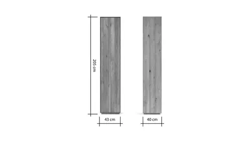 Vitrine Saratoga - links, Wildeiche massiv, natur geölt