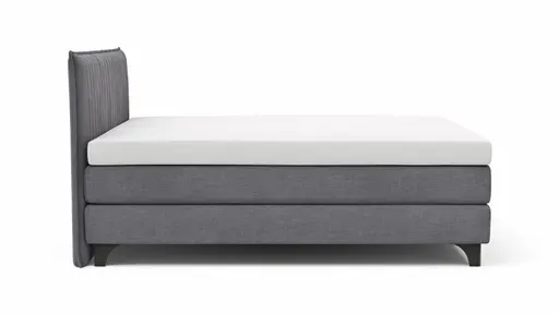 Boxspringbett Lund- Liegefläche ca. 180x200 cm, Stoff, Grau