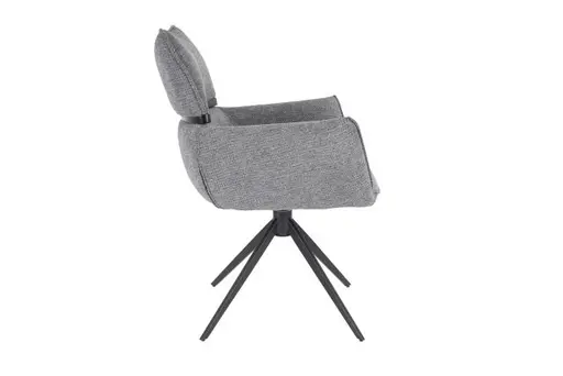 Armlehnstuhl MARJA - drehbar, Stoff, Grau