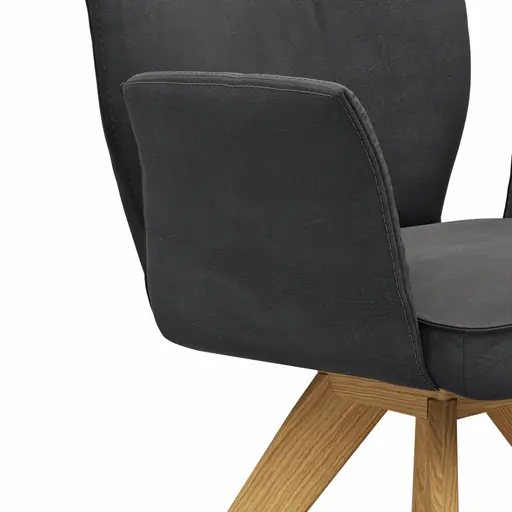 Armlehnstuhl Westmore - drehbar, Stoff, Anthrazit