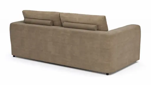 Sofa Stormy - 3-Sitzer, Stoff, Rauchbraun