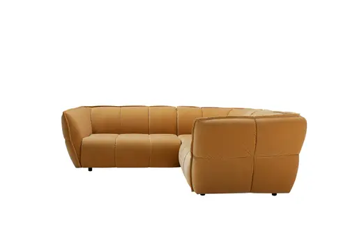 Ecksofa Hedda - Ecke links, 1,5-Sitzer, Velour Caramel