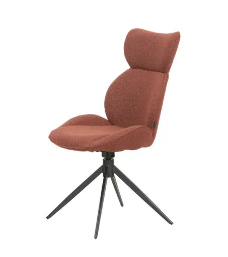 Stuhl MIRNA - drehbar, Stoff, Rost