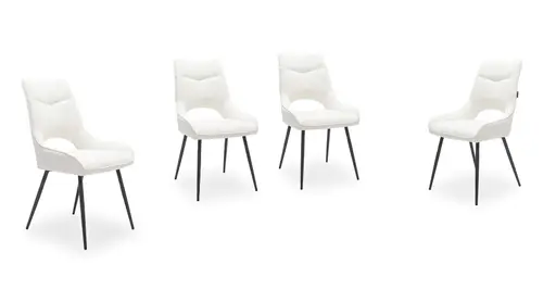 Stuhl MEAVE - Stoff, Creme