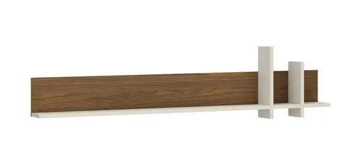 Wandboard - B ca. 180 cm, Nussbaum Nachbildung, Kaschmir