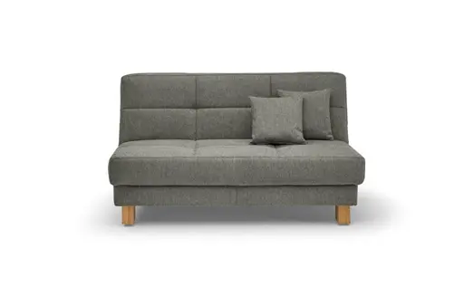 Funktionssofa EASY Optik B - 2-Sitzer, 155 cm inkl. Schlaffunktion, Stoff, Grau