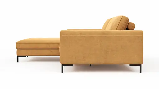 Ecksofa Solano - Longchair Links mit 1,75-Sitzer, Stoff, Mango