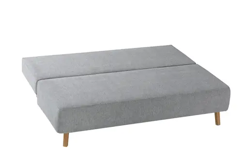 Querschläfer - Schlaffunktion mit Bettkasten, Stoff, Grau