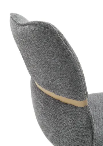 Stuhl MAROU - drehbar, Stoff, Graublau