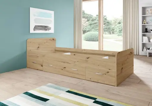 Kojenbett - Liegefläche ca. 90x200 cm, Artisan Eiche Nachbildung