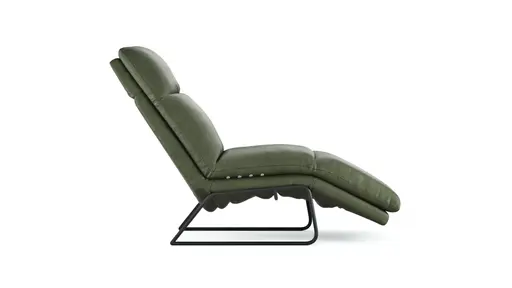 Liege Ferdinand - inkl. Relaxfunktion (motorisch), Leder, Olive