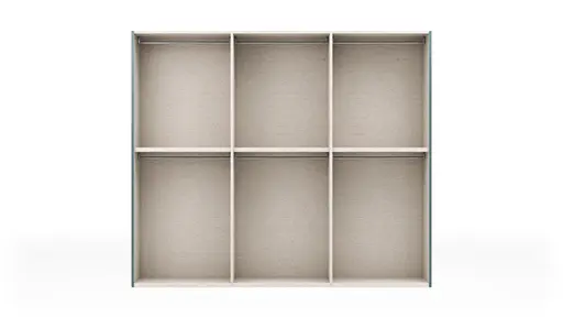 Drehtürenschrank Loretto - B ca. 280 cm, Lack matt, Salbeigrün