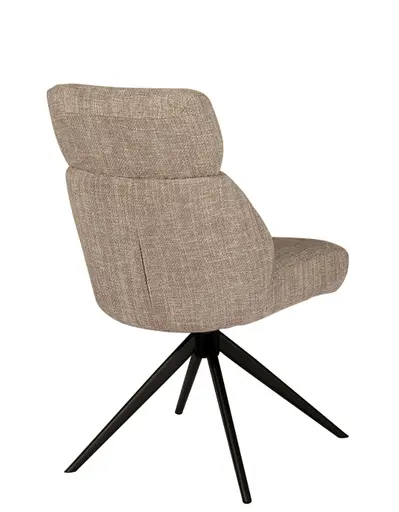 Stuhl MILILANI - drehbar, Stoff, Taupe