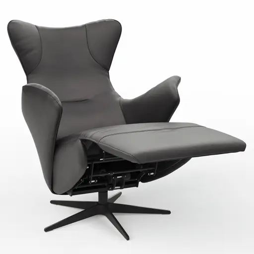 Relaxsessel Follina - Relaxfunktion (motorisch), Leder, Schwarz, Akku