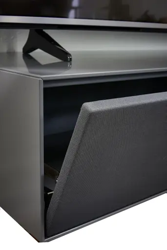 Wohnwand Edge - B ca. 180 cm, Lack, Graphit