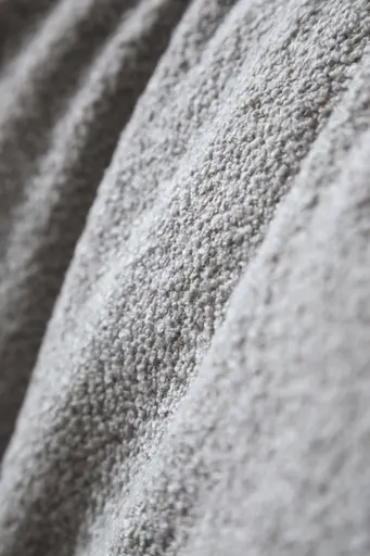 Armlehnstuhl Mis Legere - Boucle, Grau, Stativ, Anthrazit