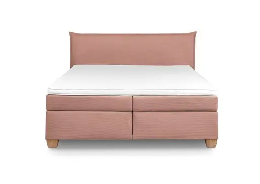  Boxspringbett HADAI- Liegefläche ca. 180x200 cm, Stoff, Rosa, Bonell/Bonell