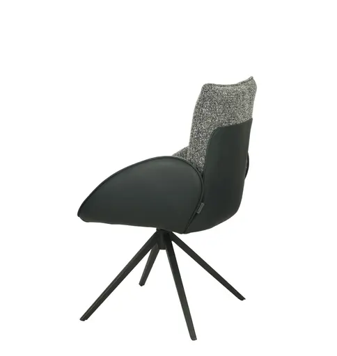 Armlehnstuhl MAURA - drehbar, Stoff, Anthrazit