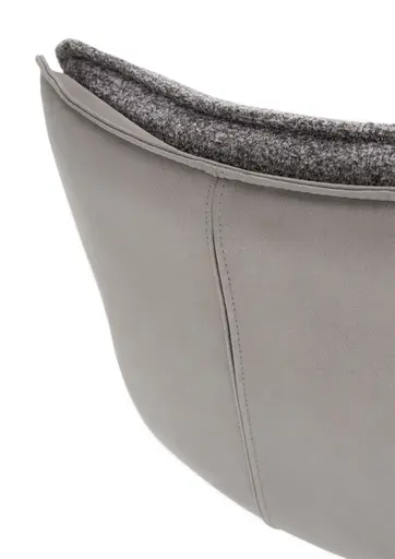 Barhocker MANDY - höhenverstellbar, Stoff, Graubeige