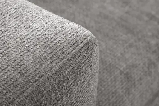 Ecksofa Laja - Longchair links mit 1-Sitzer, Stoff, Steingrau