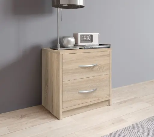 Nachtkommode - Eiche Dekor