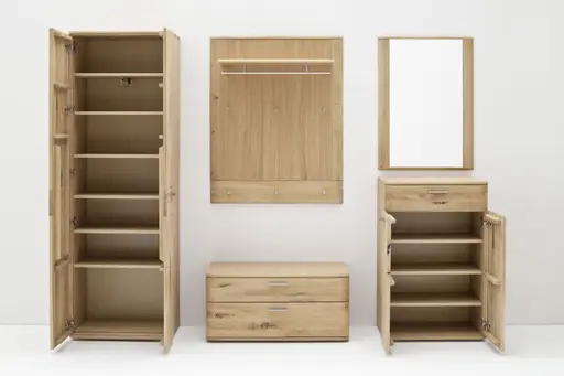 Garderobe - Balkeneiche teilmassiv