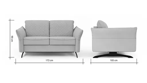 Sofa Melida - 2-Sitzer inkl. Schlaffunktion, Stoff, Smaragd