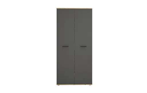 Schuhschrank - B ca. 90 cm, Artisan Eiche Nachbildung, Anthrazit