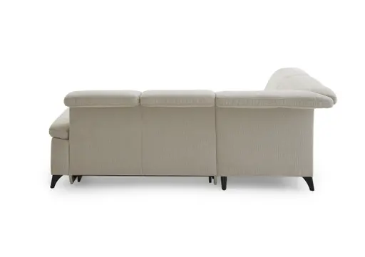 Ecksofa - Ecke links mit 2-Sitzer, Stoff, Beige