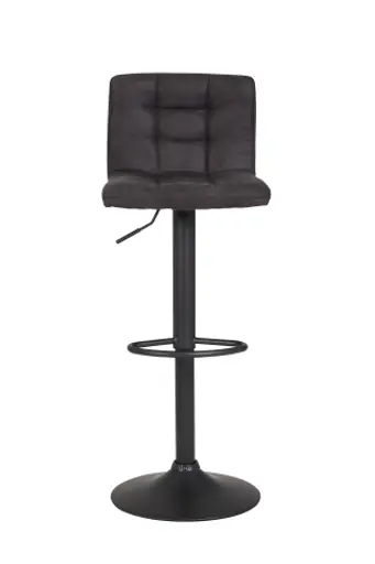 Barhocker - höhenverstellbar, Stoff, Anthrazit