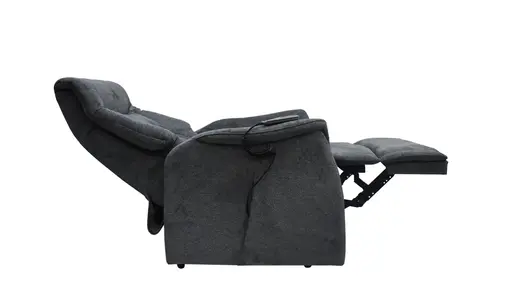 TV-Sessel MAILO - Aufstehhilfe, Relaxfunktion, Kopfteilverstellung, Stoff, Dunkelgrau