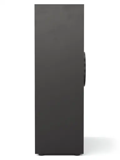 Highboard Jyn - BHT ca. 91x144x41 cm, Lack, Schwarz, Bodenstehend