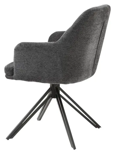 Armlehnstuhl - drehbar, Stoff, Anthrazit