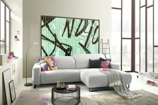 Couchtisch-Set- Stahl, Schwarz, Glas, Schwarz