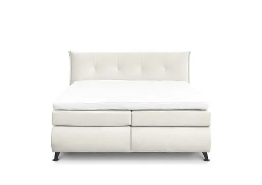 Boxspringbett HAROA- Liegefläche ca. 180x200 cm, Stoff, Creme, TFK H4/TFK H4