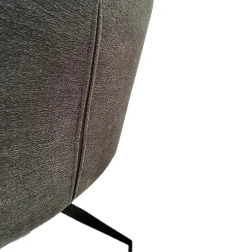 Armlehnstuhl MARYBEL - drehbar, Stoff, Grau