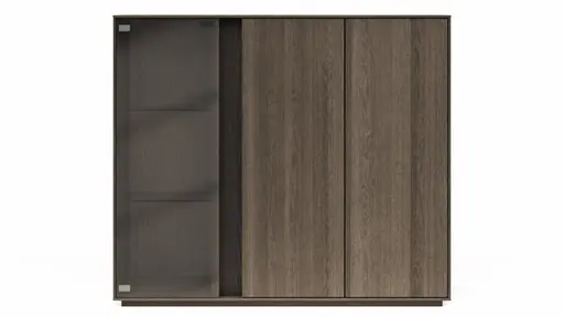 Highboard Saratoga - Buche massiv, silbergrau geölt