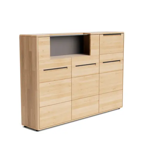 Highboard Calpe - Eiche massiv, legno geölt