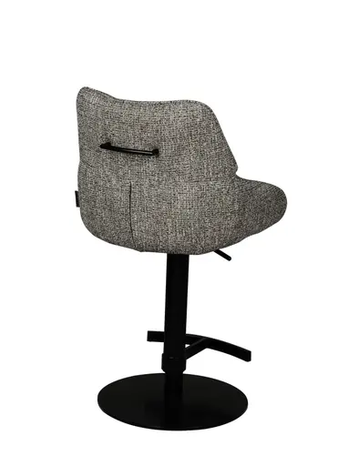 Barhocker MATTEA - drehbar, höhenverstellbar, Stoff, Braun